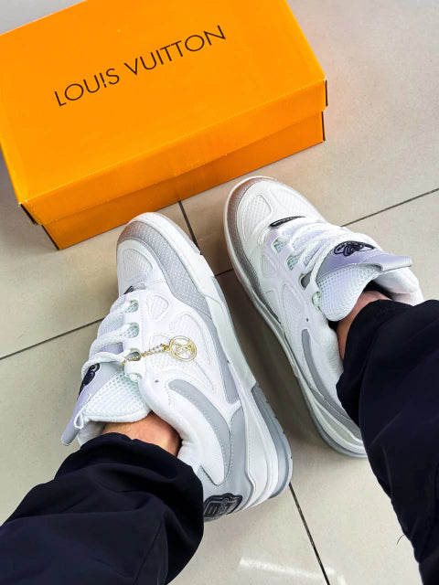 LV Skate Branco/Cinza Premium