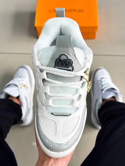 LV Skate Branco/Cinza Premium