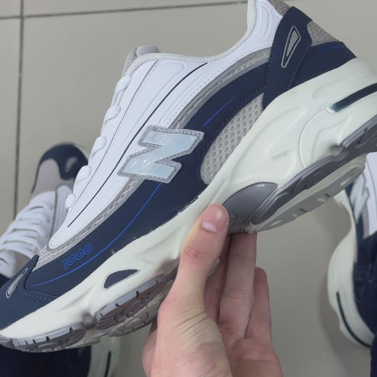 NB 1000 Cinza/Azul Premium