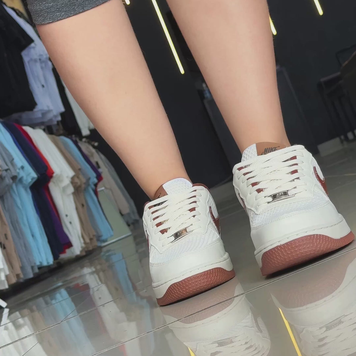 Air Force 1 Tela Marrom Premium