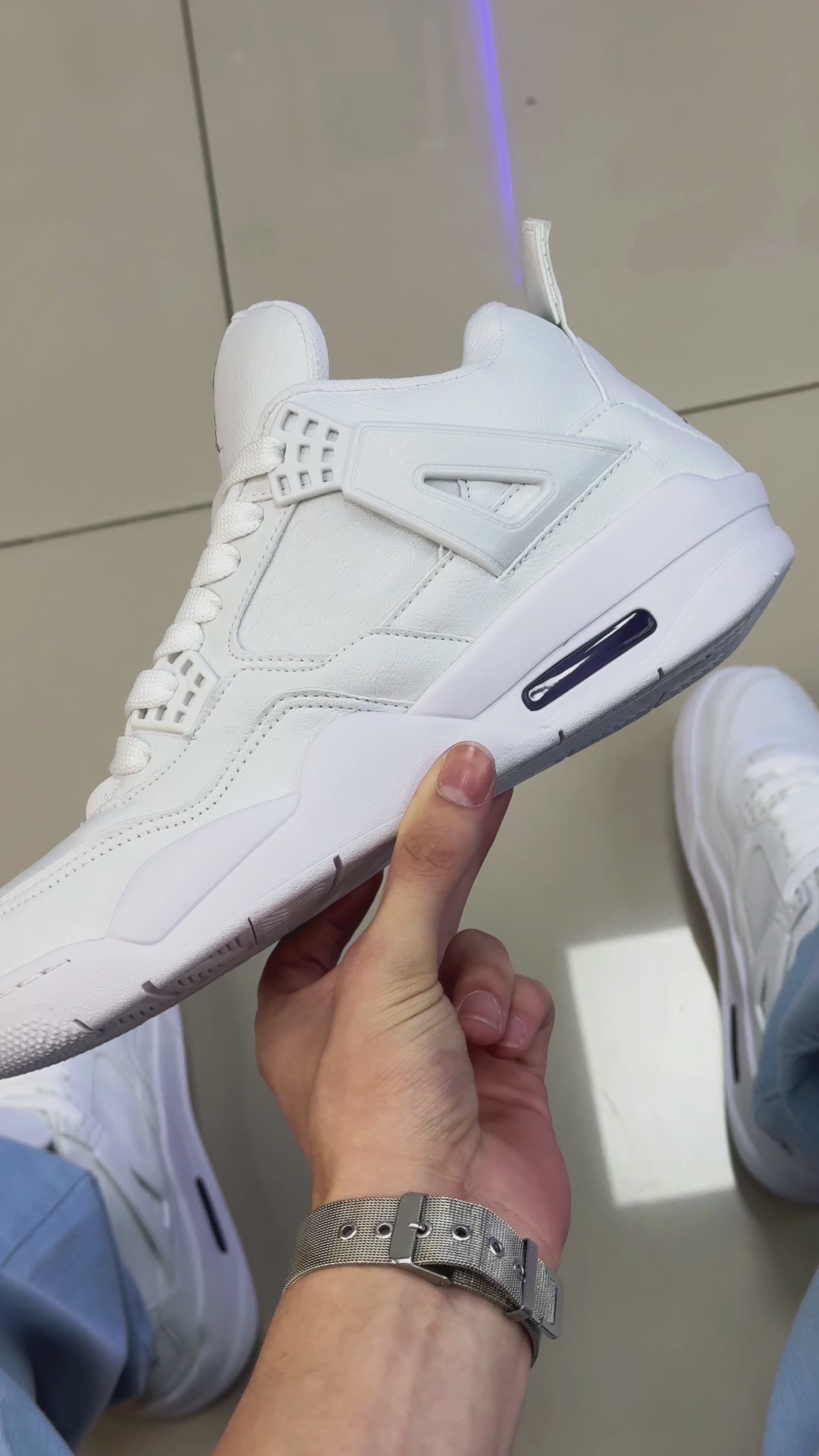 靴 Air Jordan 4 Retro White Air Jordan 4 Branco Premium – Tenis Mogi