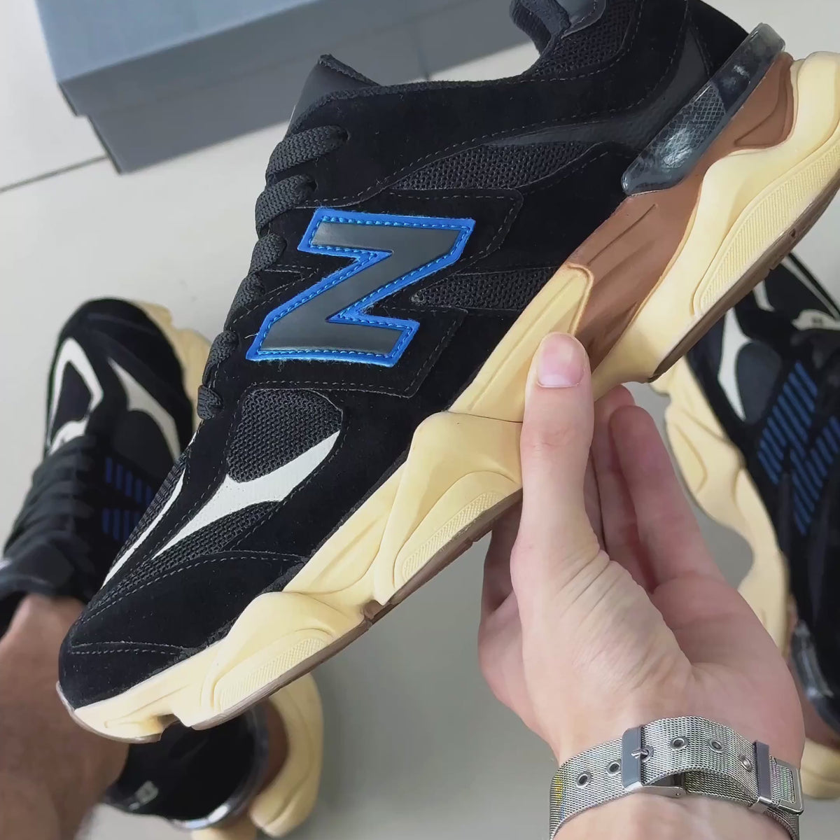 NB 9060 Preto/Azul Premium