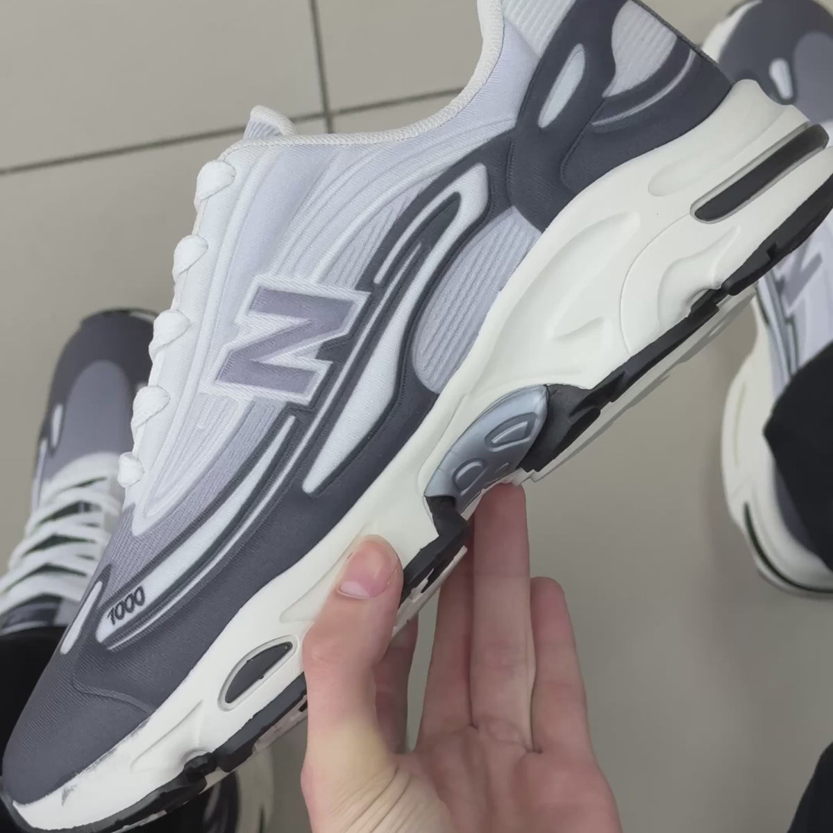 NB 1000 Branco/Cinza Premium