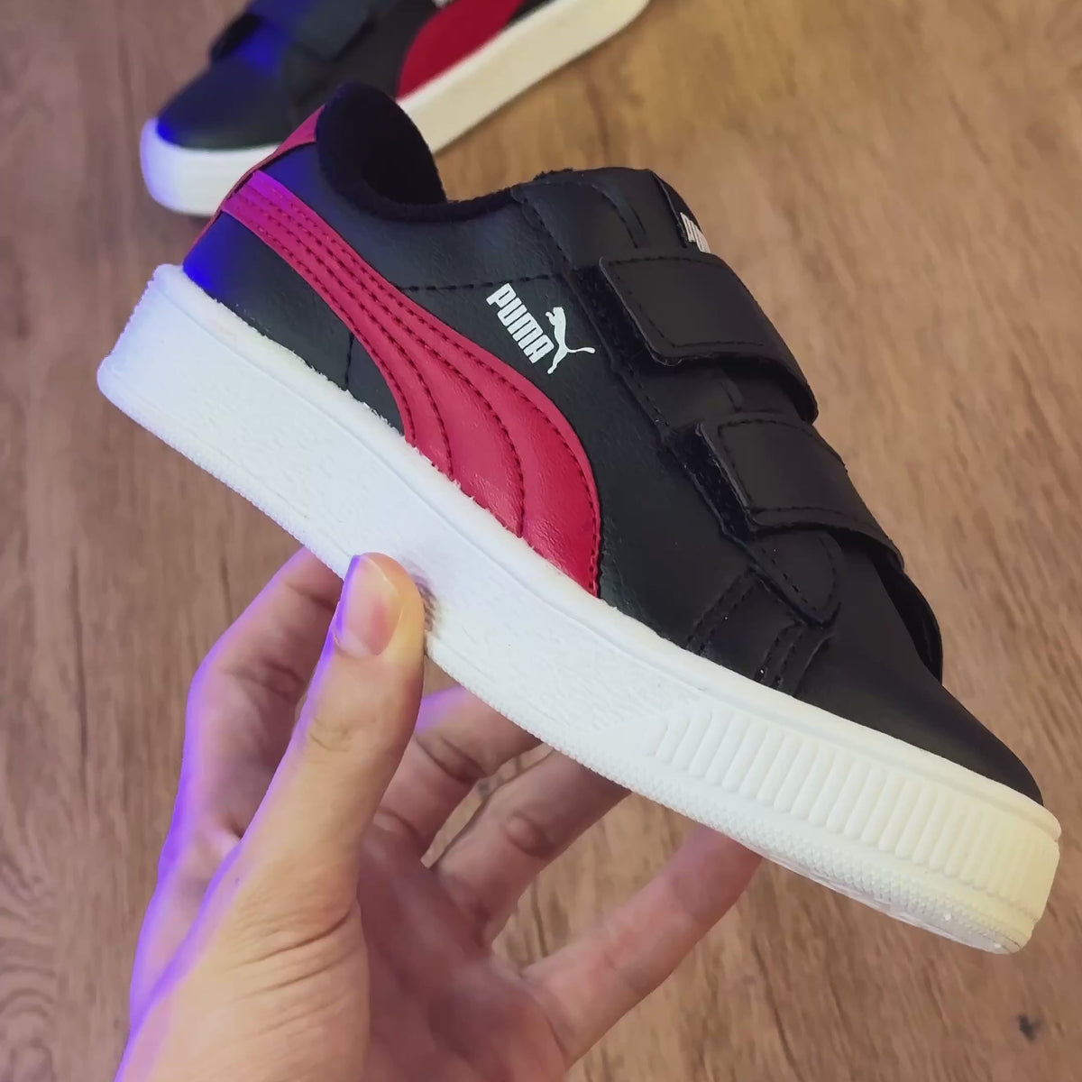 PMA Velcro Preto/Vermelho Infantil