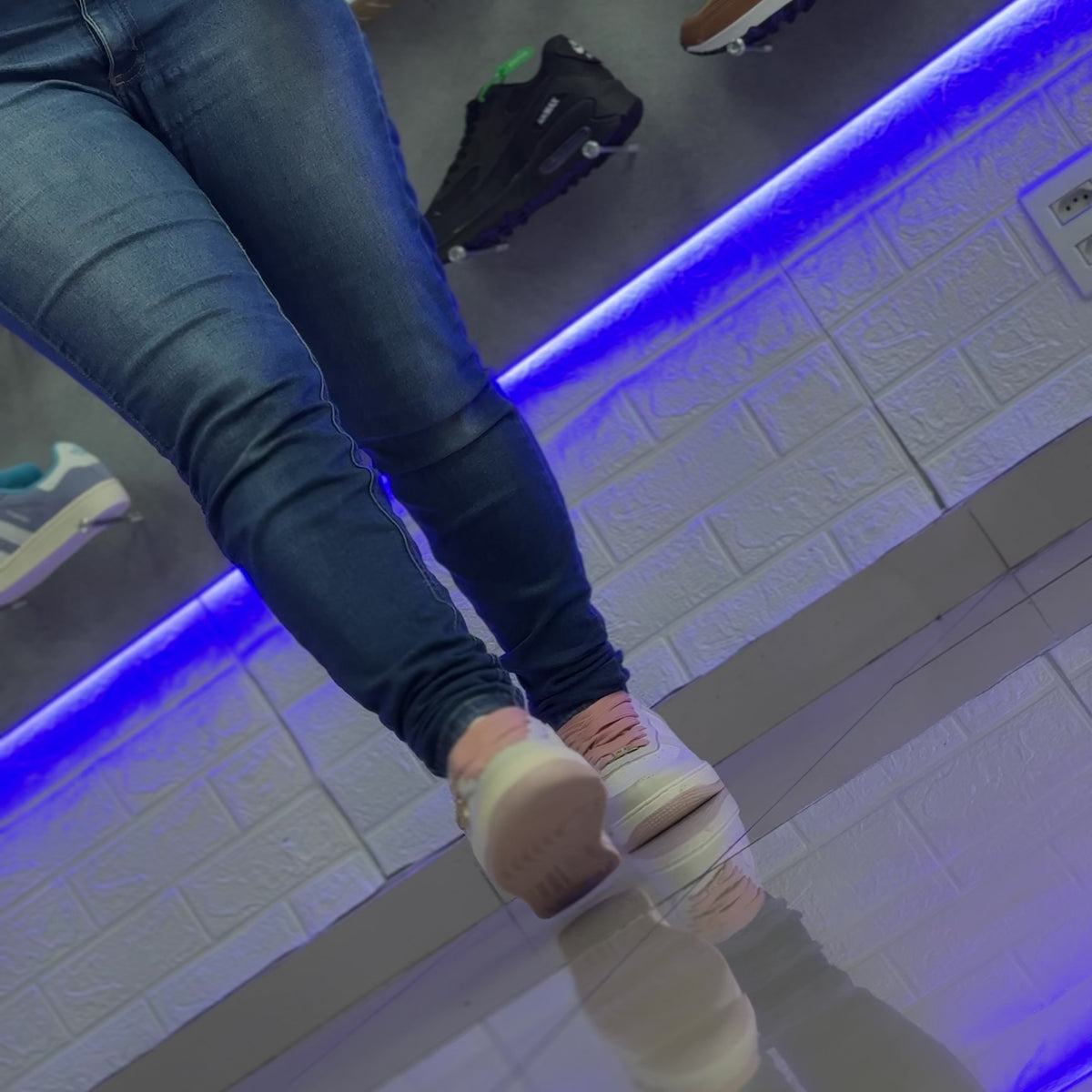 Air Force 1 Liga Bege/rosa Premium