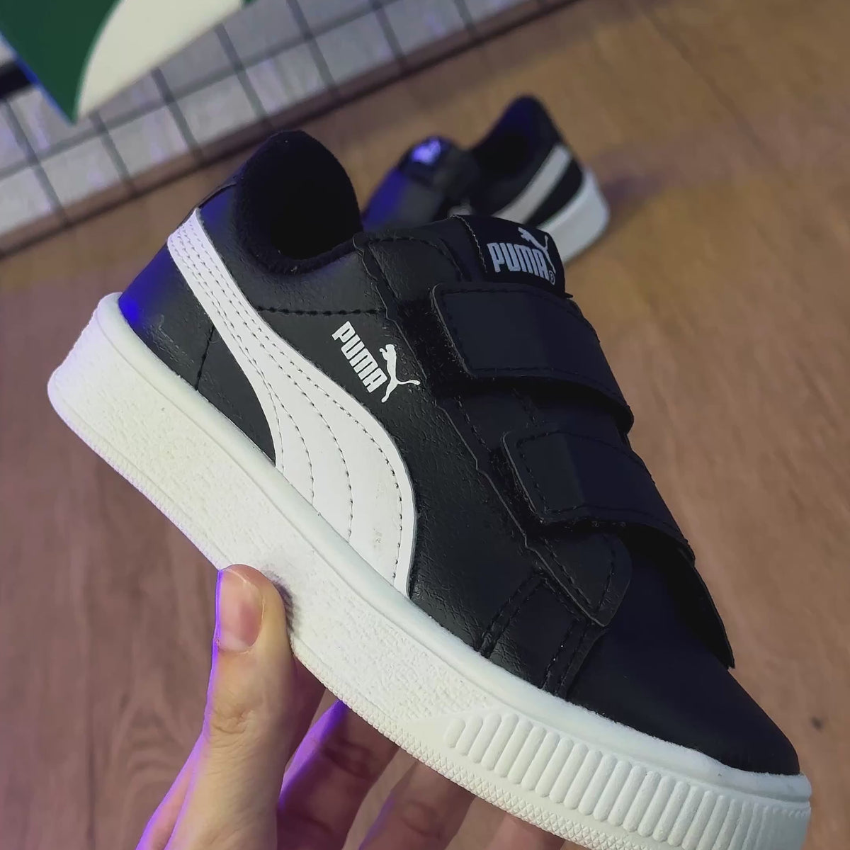 PMA Velcro Preto/Branco Infantil