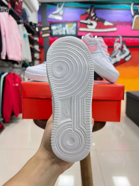 Air Force 1 Stitch Branco/Rosa Infantil