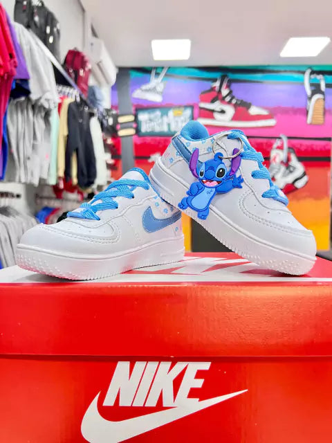 Air Force 1 Stitch Branco/Azul Infantil