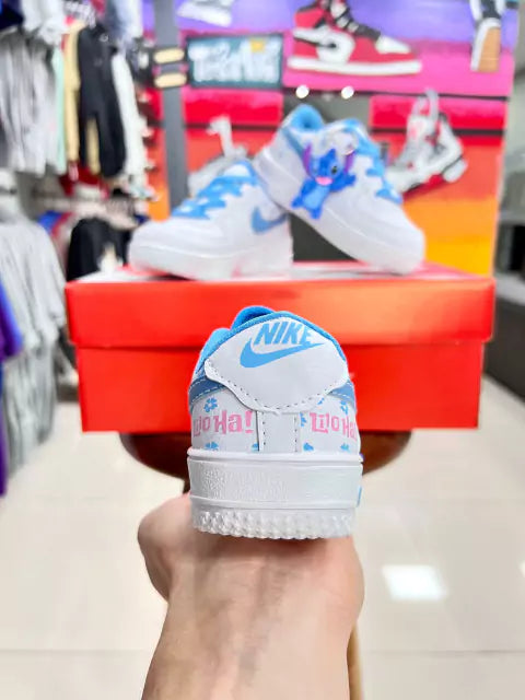 Air Force 1 Stitch Branco/Azul Infantil