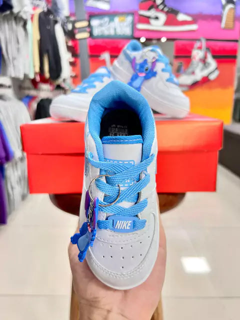 Air Force 1 Stitch Branco/Azul Infantil