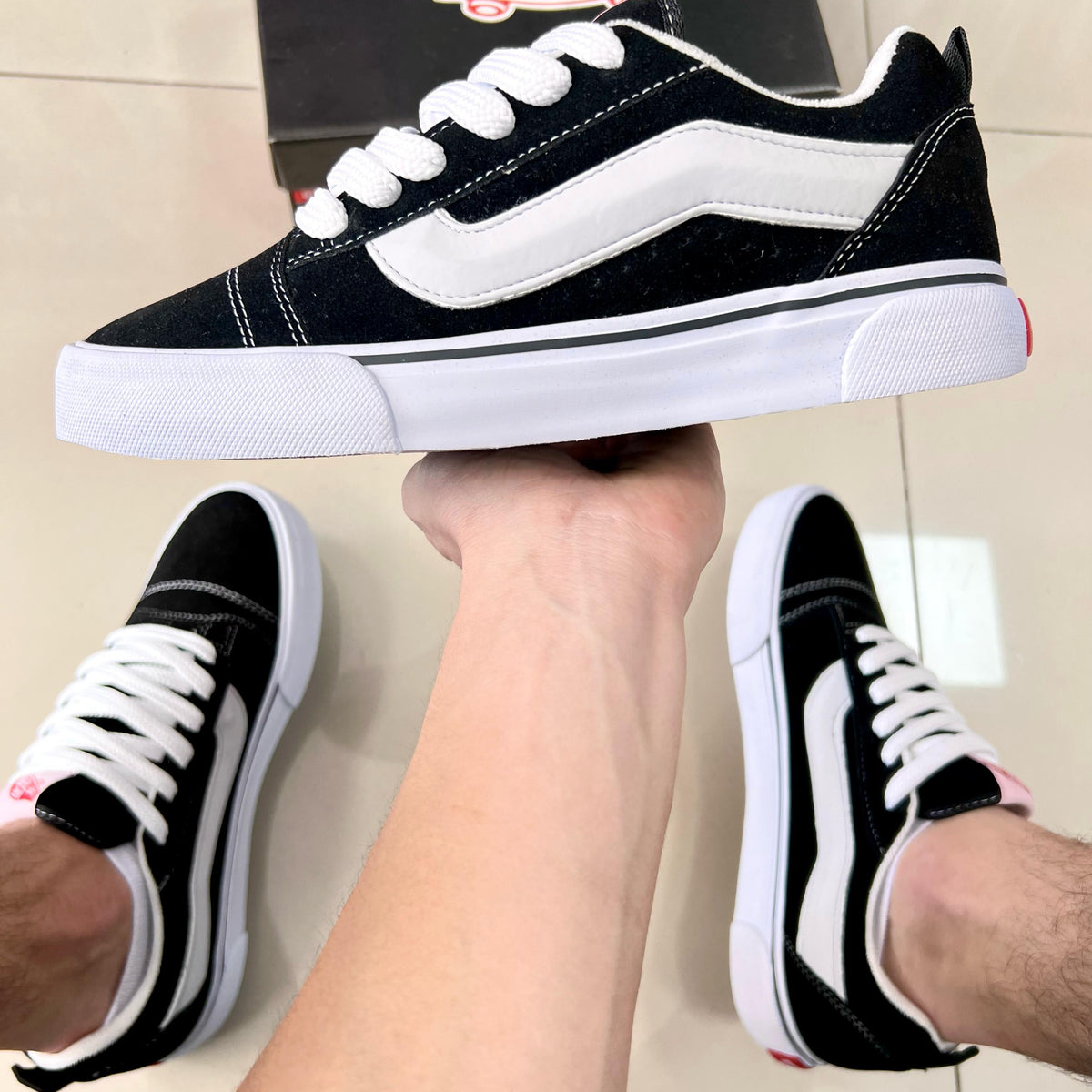 V@ns KINU School Preto/Branco Premium